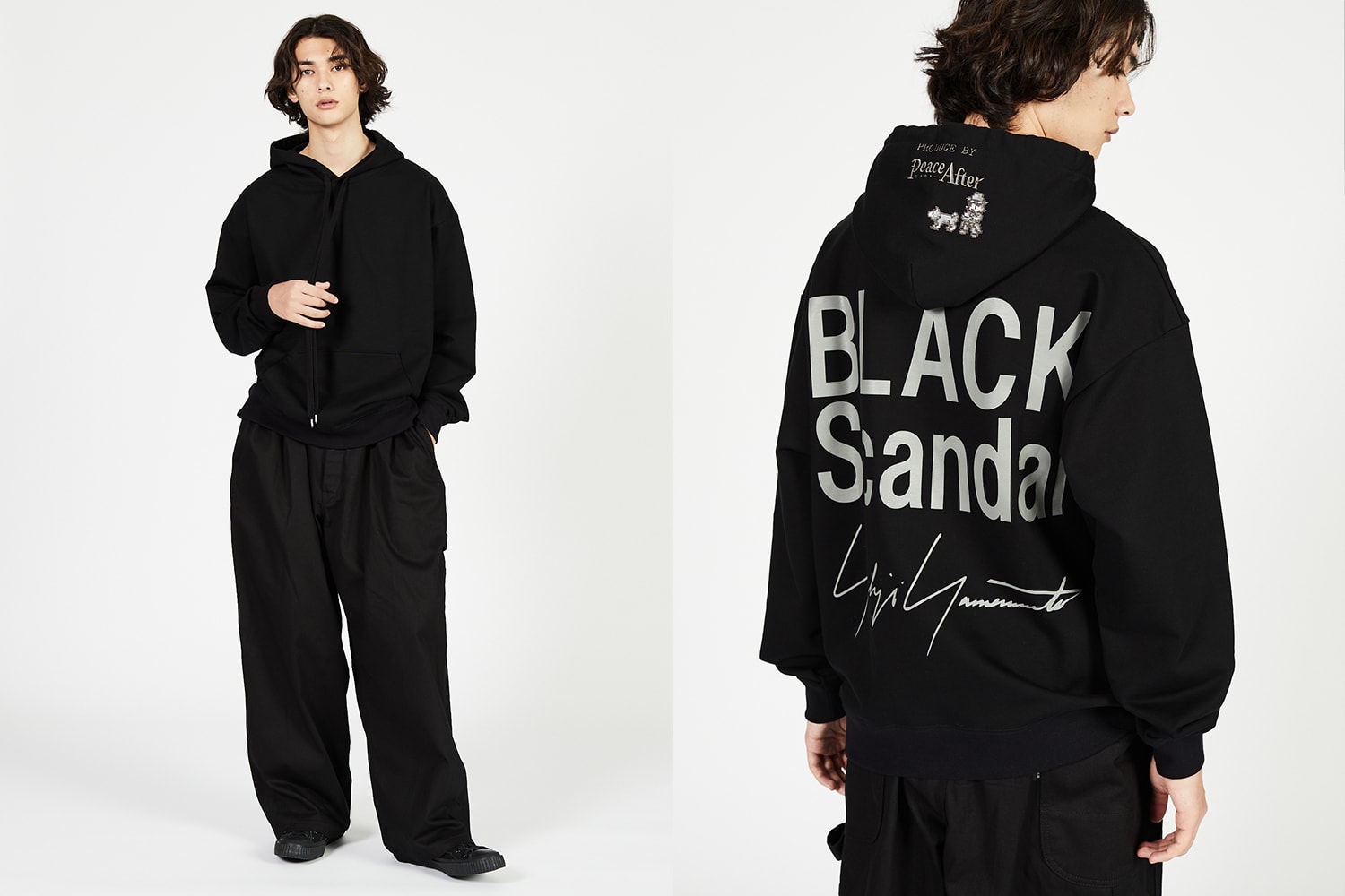BLACK Scandal Yohji Yamamoto PEACE AND AFTER Capsule Release Hoodie Crewneck Sweater T Shirt Date Buy Price