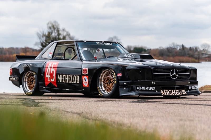 Mercedes 982 450 SL Trans-Am racer prototype black series  sports car 2022 SL 300 Sl gullwing Mecum auction kissimmee michelob tube frame 4.5 5.0 liter v8  steerin wheel bucket seat loren st lawrence news