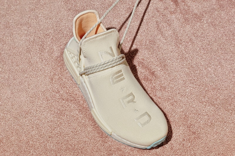 adidas x Pharrell Williams HU NMD N.E.R.D.  Chalk White / Glow Orange / Clear Mint GW0246 Restock Release Information Drop Date 