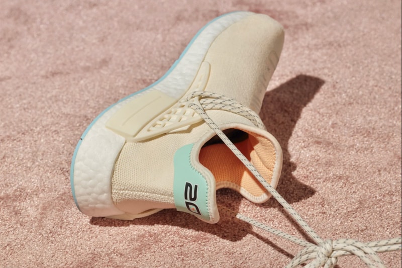 adidas x Pharrell Williams HU NMD N.E.R.D.  Chalk White / Glow Orange / Clear Mint GW0246 Restock Release Information Drop Date 