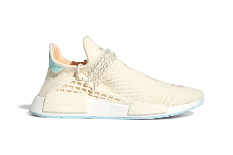 adidas x Pharrell Williams HU NMD N.E.R.D. Chalk White / Glow Orange / Clear Mint GW0246 Restock Release Information Drop Date