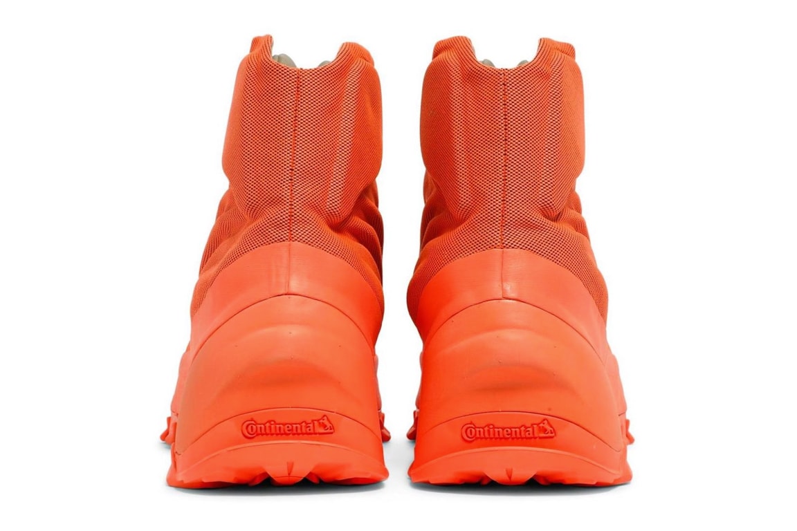 adidas yeezy 1050 hi res donda album listening party orange tan zipper lacing thick rubber sole unit 400 usd december release info