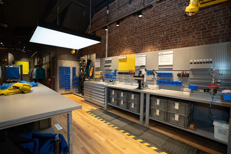 Arc'Teryx Opens its First Rebird Service Center in New York City 547 broadway DWR upcycled product care repairs refurbished opening news