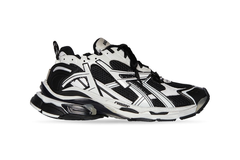 Balenciaga Runner Black White Mesh Fall Winter 2021 Footwear Sneaker Retro Demna Gvasalia Chunky Shoes Designer For Sale Where to Buy Release Information Drop Date