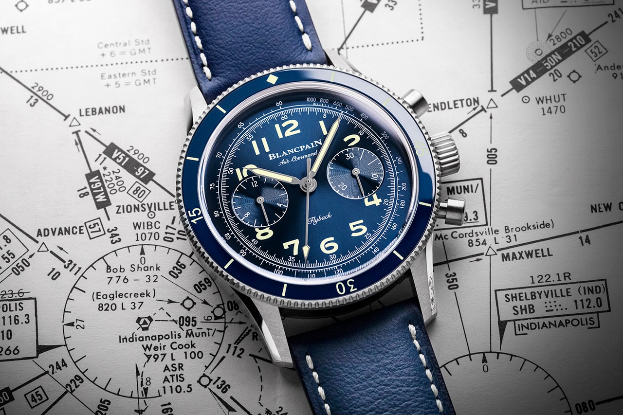 Blancpain Expands Air Command Collection With Two New Flyback Chronographs in Titanium and Gold.
