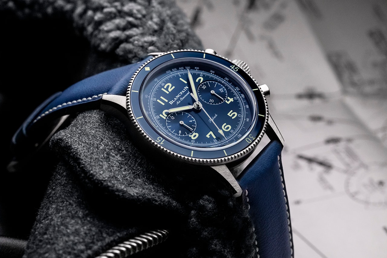 Blancpain Expands Air Command Collection With Two New Flyback Chronographs in Titanium and Gold.