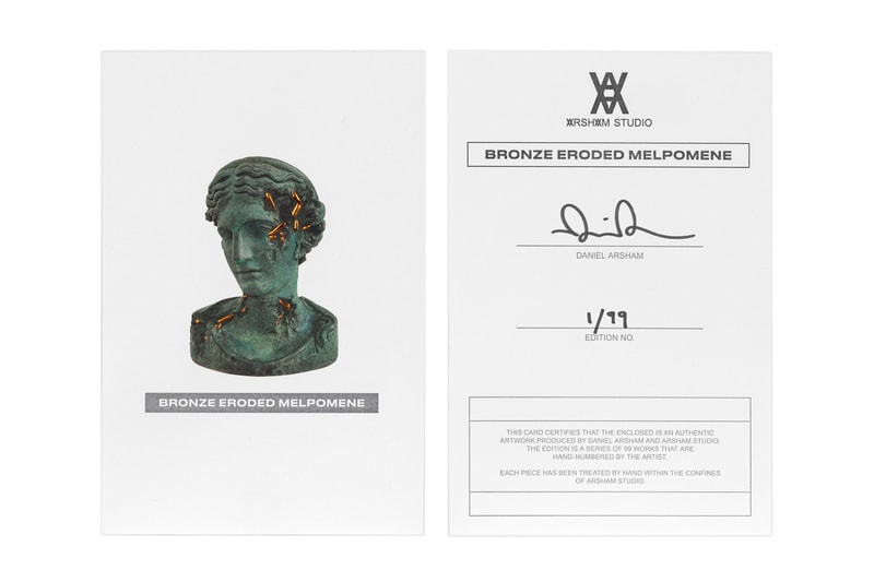 Daniel Arsham 'BRONZE ERODED MELPOMENE' Sculpture