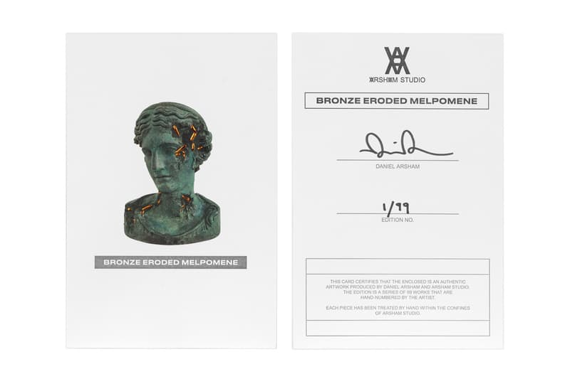 Daniel Arsham 'BRONZE ERODED MELPOMENE' Sculpture