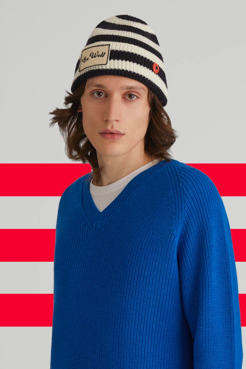 Daniel W. Fletcher x Sheep Inc. Be Well Collective Beanies Charity Fundraising Donations Mental Health Young People United Kingdom Emerging London Designer Fiorucci Fall Winter 2021 Hats
