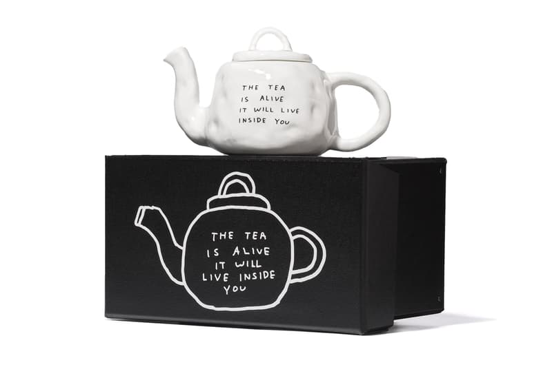 David Shrigley 'THE TEA IS ALIVE' Teapot Sculpture