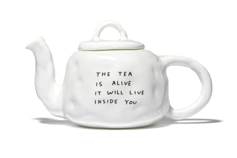 David Shrigley 'THE TEA IS ALIVE' Teapot Sculpture