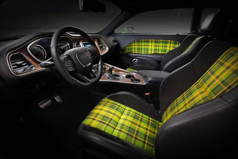 Meet the Dodge Challenger Holy Guacamole Concept customization of the Challenger R/T Scat Pack Widebody 50th Anniversary edition rotten avocado gold school shaker hood mopar hemi v8 muscle car news