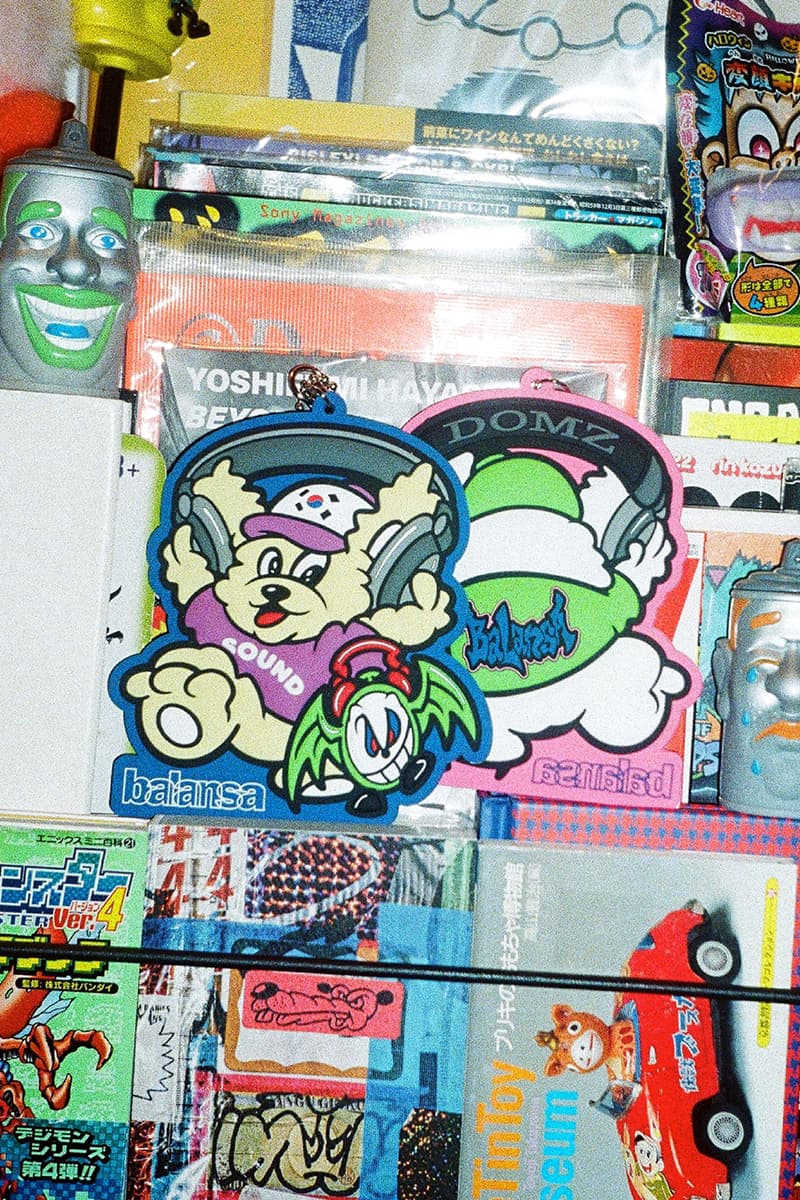 Domz Sound Shop balansa collaboration capsule collection graffiti white black south korea hong kong dog clock bat release info