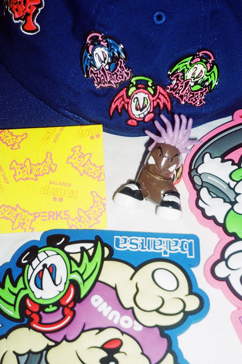 Domz Sound Shop balansa collaboration capsule collection graffiti white black south korea hong kong dog clock bat release info