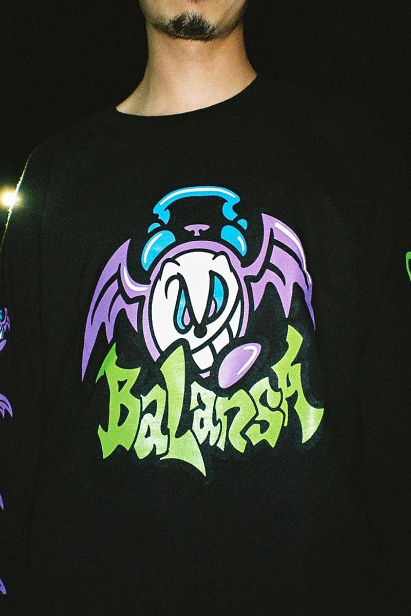 Domz Sound Shop balansa collaboration capsule collection graffiti white black south korea hong kong dog clock bat release info