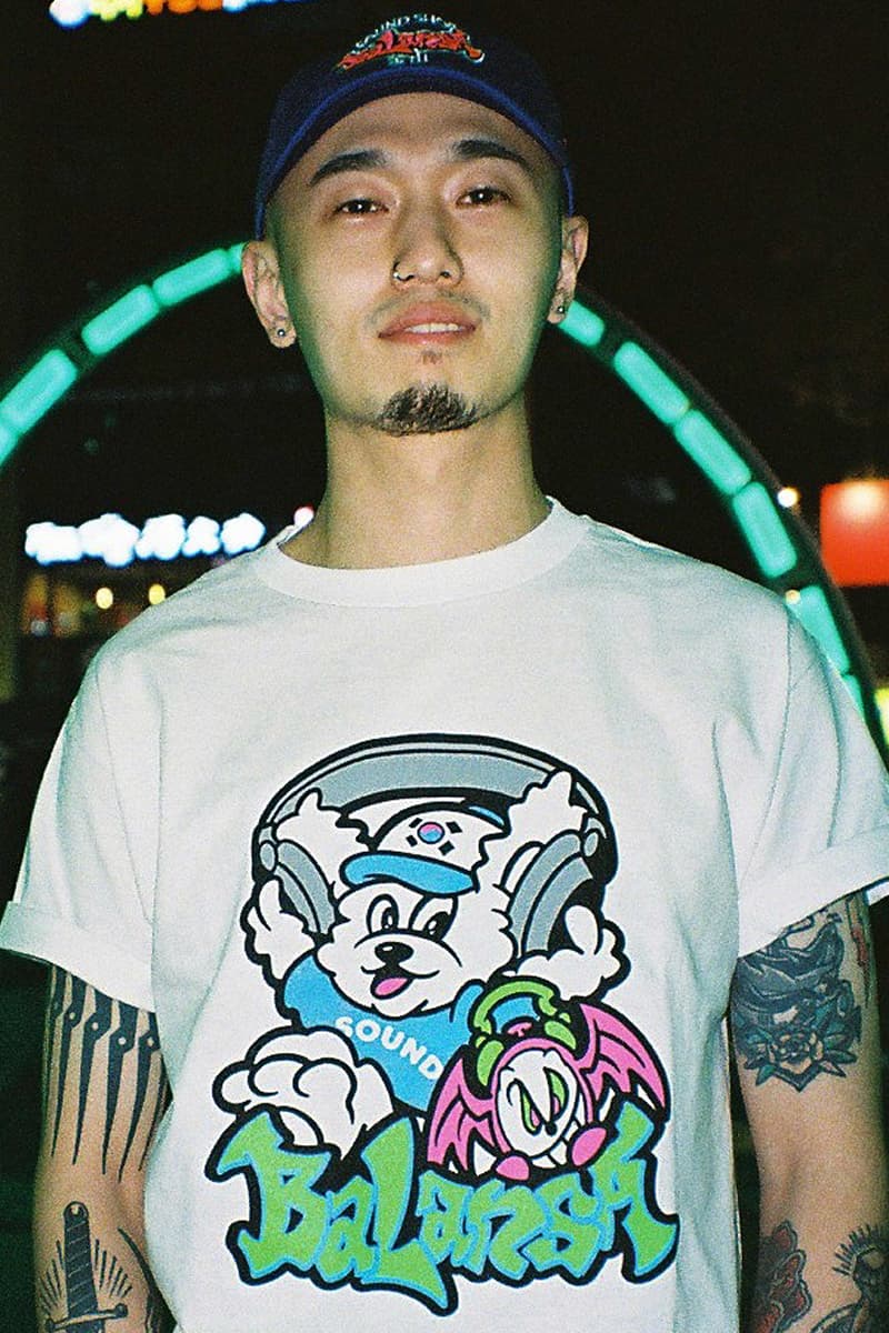 Domz Sound Shop balansa collaboration capsule collection graffiti white black south korea hong kong dog clock bat release info