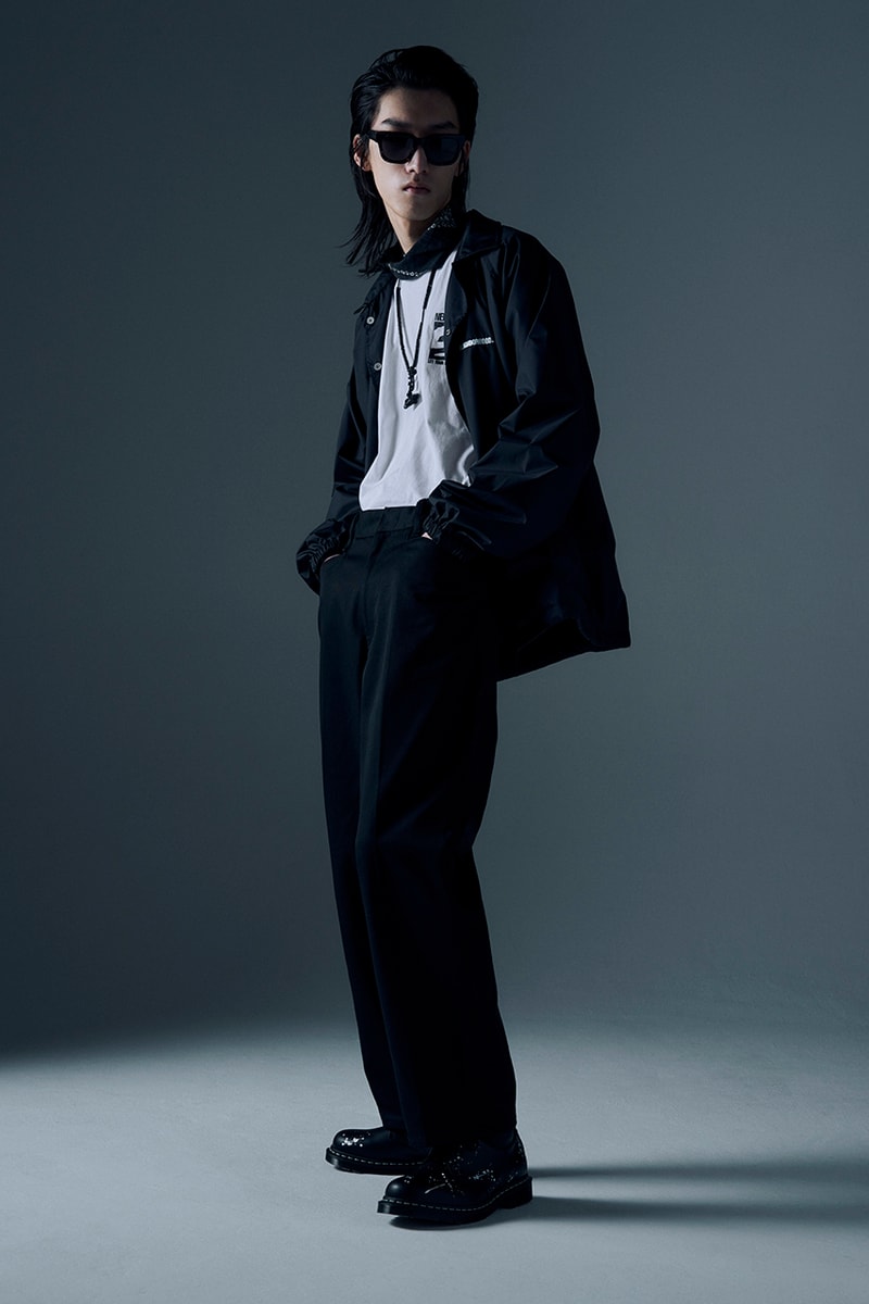 neighborhood dr martens release information details 1461 2976 paint splatter black white reflective heel