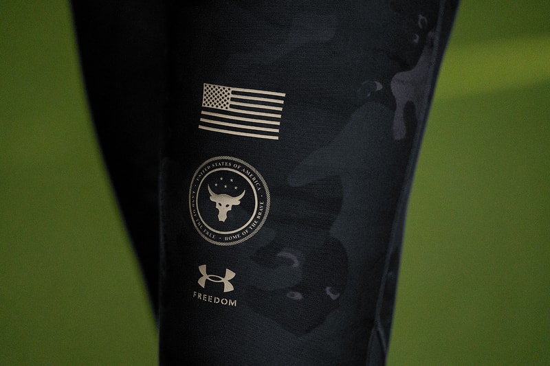 dwayne johnson the rock project rock for the heroes under armour collection trainer hovr dawn boot leggings hoodie veterans day