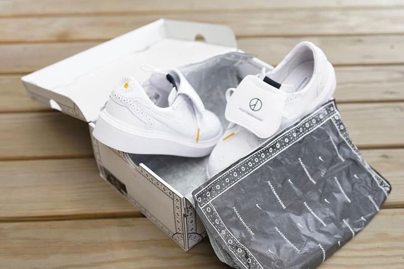 First Look at the PEACEMINUSONE x Nike Kwondo 1 Shoebox brogue punchole g-dragon 1988 designed tailored exclusively birth year swoosh release date info