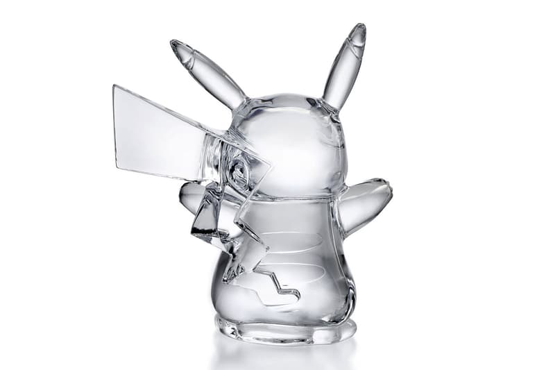 Baccarat 'Pokémon Pikachu Fragment' and More design glass figurine Hiroshi Fujiwara clear crystal glass 