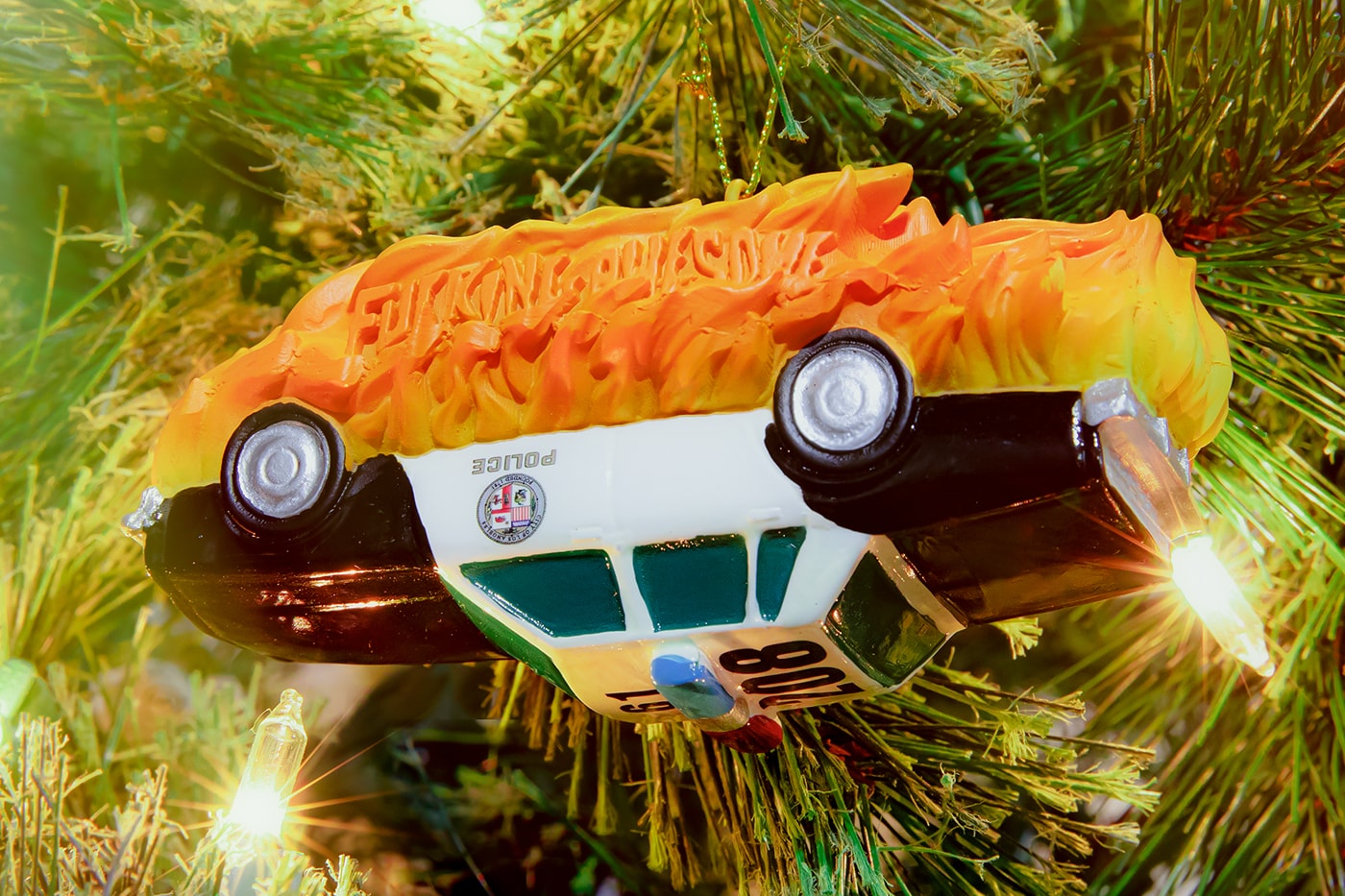 Fucking Awesome Cop Car Christmas Ornament Release