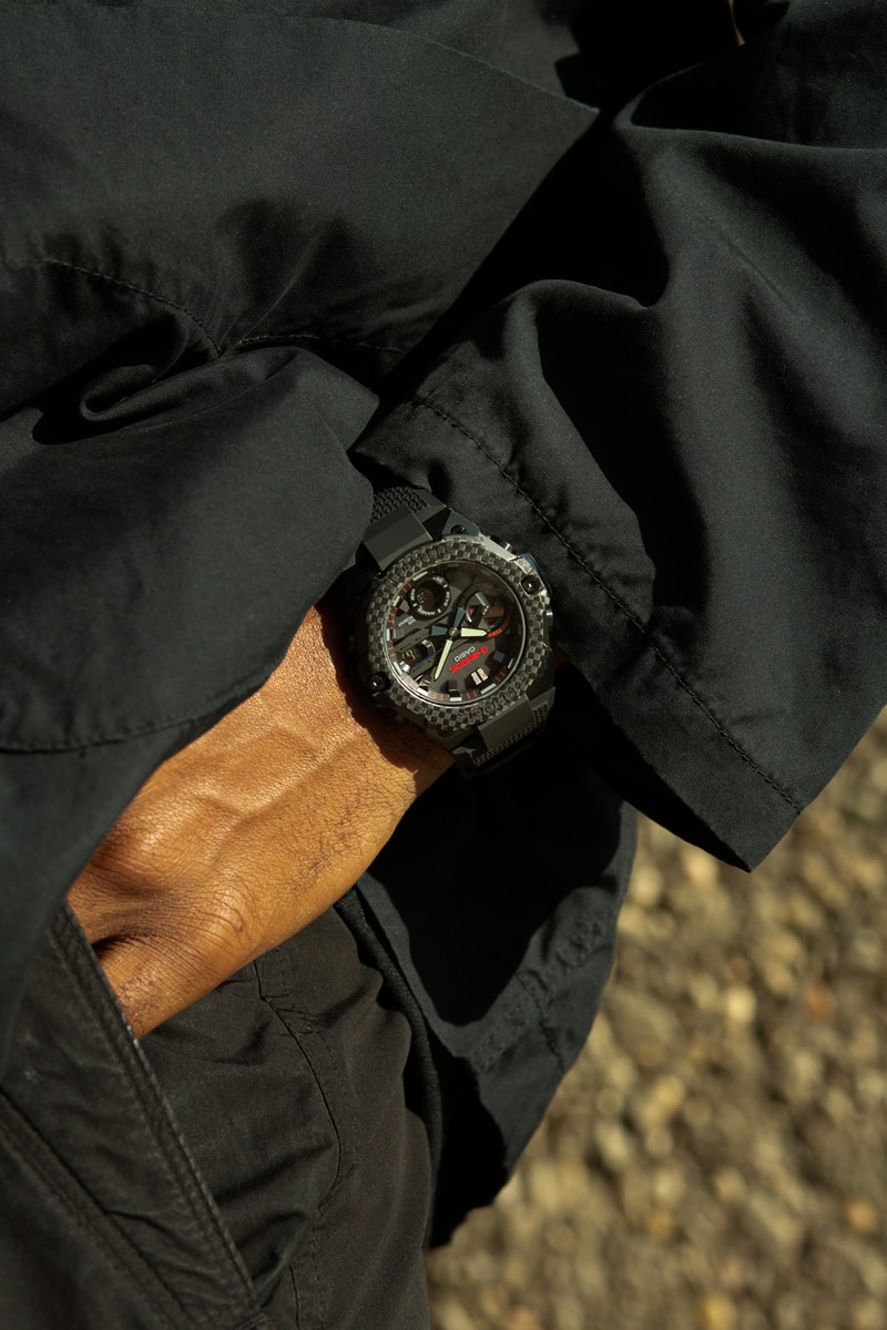 G-shock G-steel mars inspired stargazing other worldly thin resin case tech style function utility timepiece watch stainless steel bezel double LED lights mineral glass neobrite reddish copper colorway Bluetooth connectivity solar powered G-SHOCK CONNECTED app shock resistance water resistance calendar timer alarm digital analog display metal brown