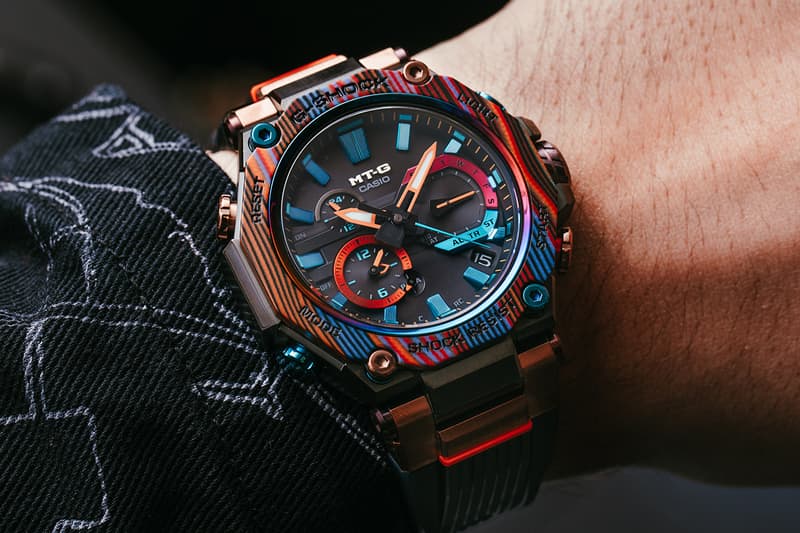 Rainbow Mountain G-SHOCK Introduces New Random Laminated Carbon And Glass Fibre Material