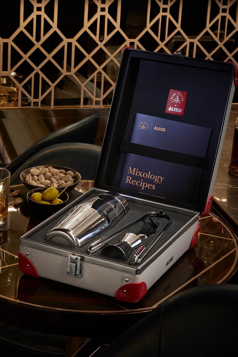 Globe-Trotter Centenary Poker Box Alessi Cocktail Set release home Italian British drinks Holidays design suitcases interior bartender cocktails games entertainment premium