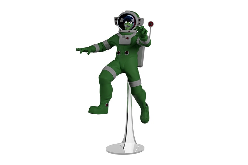 Gorillaz and Superplastic Announce Two Limited-Edition Toy Drops spacesuit set mini blind toymakers iconic band 12 inch vinyl day glow moon landing  murdoc russel noodleneon strange timez LED eyesgraviy 17 usd 110 usd release info