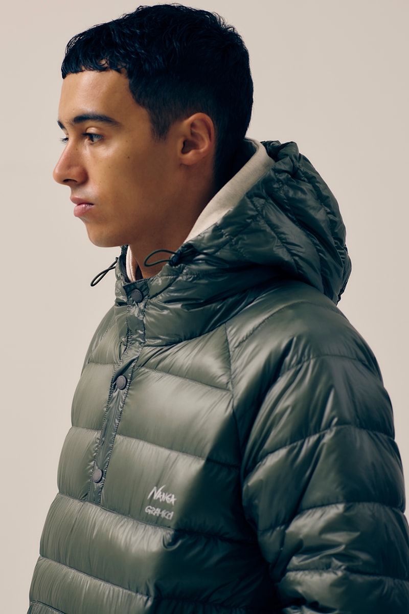 gramicci nanga down boa fleece jacket pant trousers release information details