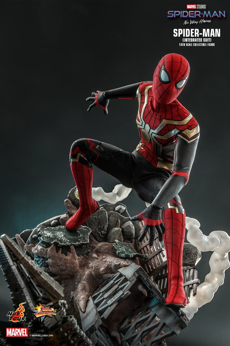 hot toys marvel studios cinematic universe disney spider man no way home integrated suit figure 1 6th scale tom holland