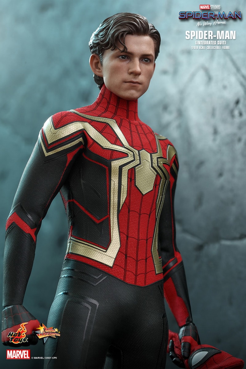 hot toys marvel studios cinematic universe disney spider man no way home integrated suit figure 1 6th scale tom holland 