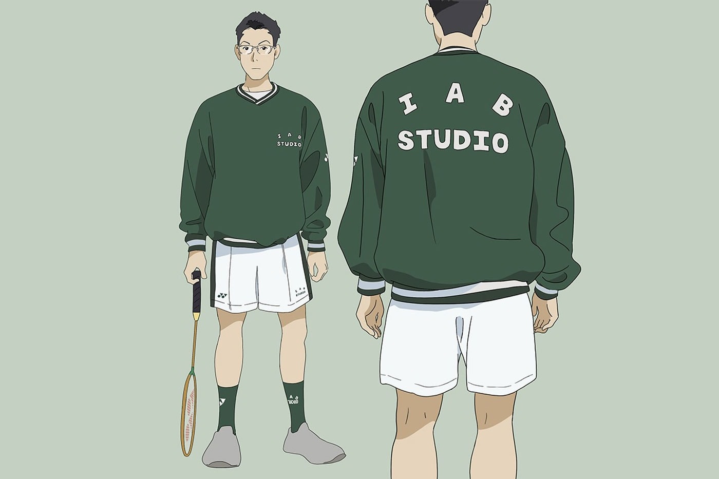 IAB Studio x Yonex Collection Release Info fashion sport design badminton japan korea game shirts pullover sweatshirt shorts NANOFLARE IAB Double Racquet camel white green