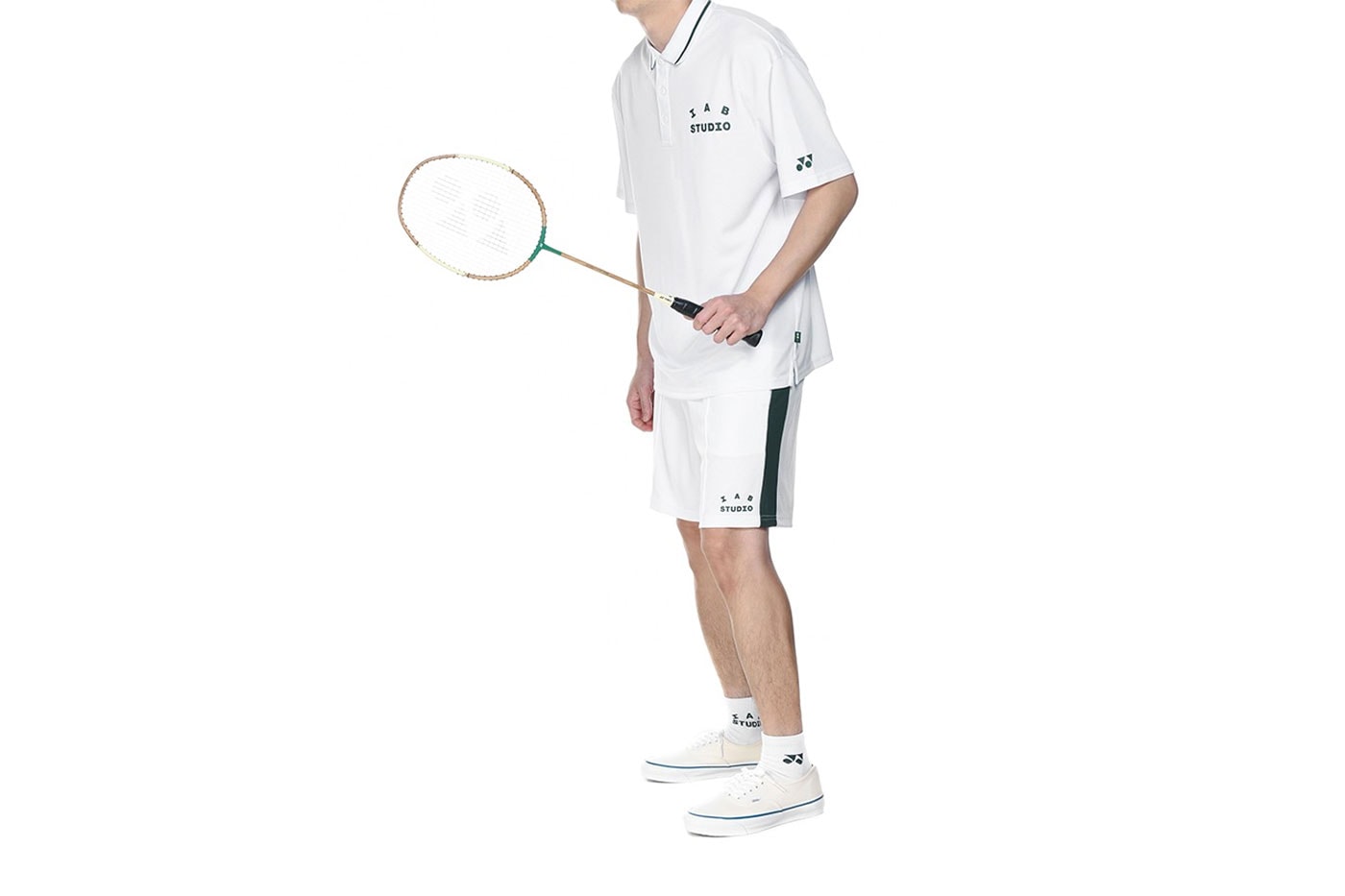 IAB Studio x Yonex Collection Release Info fashion sport design badminton japan korea game shirts pullover sweatshirt shorts NANOFLARE IAB Double Racquet camel white green