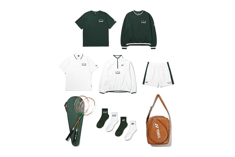 IAB Studio x Yonex Collection Release Info fashion sport design badminton japan korea game shirts pullover sweatshirt shorts NANOFLARE IAB Double Racquet camel white green