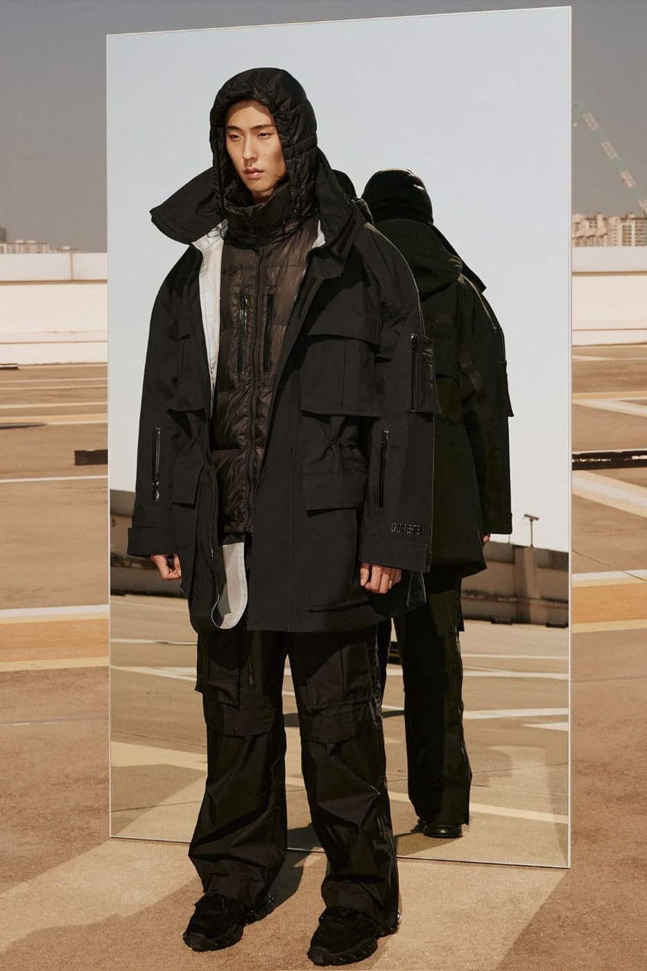 JUUN. J and GORE-TEX Tease Upcoming Technical Focused Collaboration south korea breathable weather ready lookbook capsule collection utility FW21 GORPCORE collection fall winter 2021