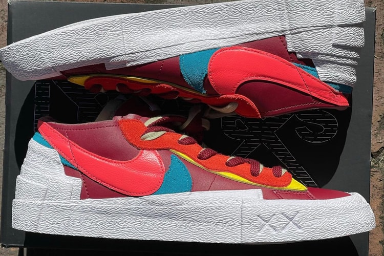 The KAWS x sacai Nike Blazer Low "Team Red"/"Neptune Blue" Receive Potential Release Date