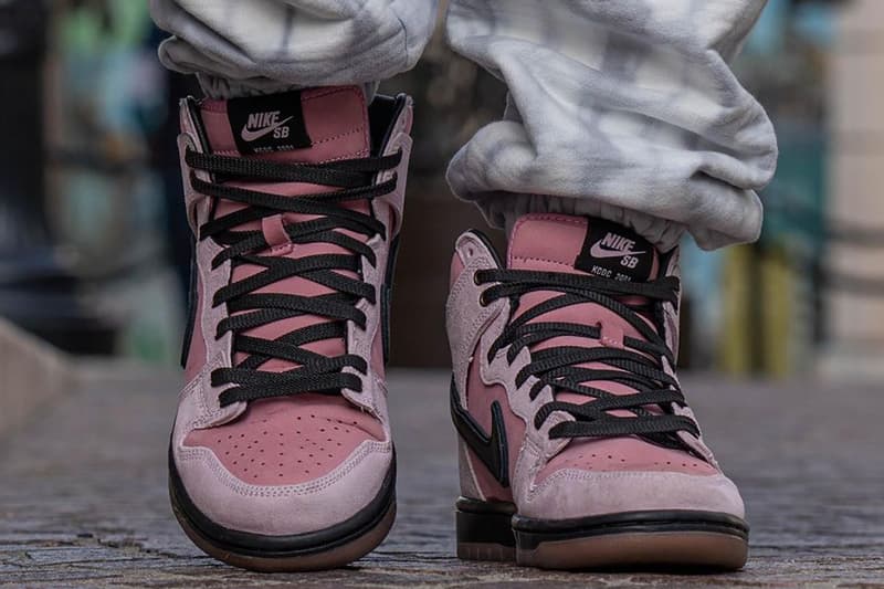 kcdc nike sb dunk high pink black DH7742 600 20th anniversary brooklyn skateshop release date info store list buying guide photos price 