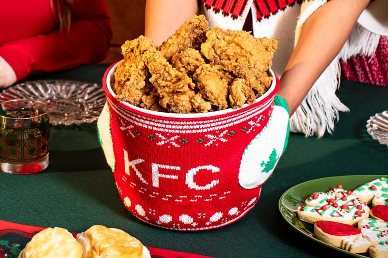 KFC Unveils Holiday Finger Lickin' Chicken Mitten Bucket Hugger