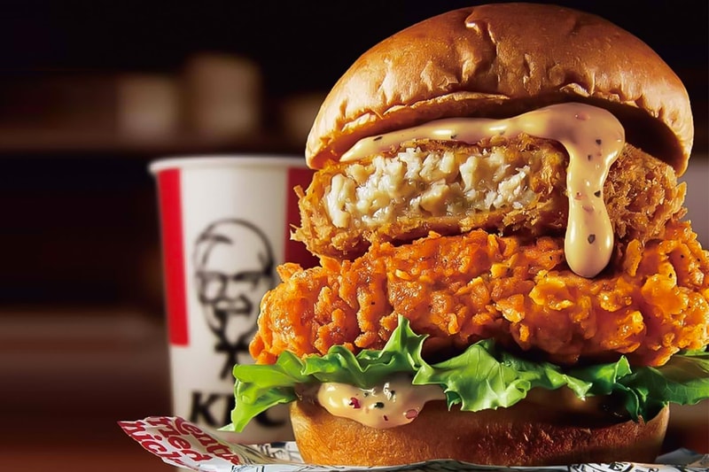 KFC Japan Chicken Fillet & Menchikatsu Sandwich Launch  Fried Chicken Menchi-Katsu