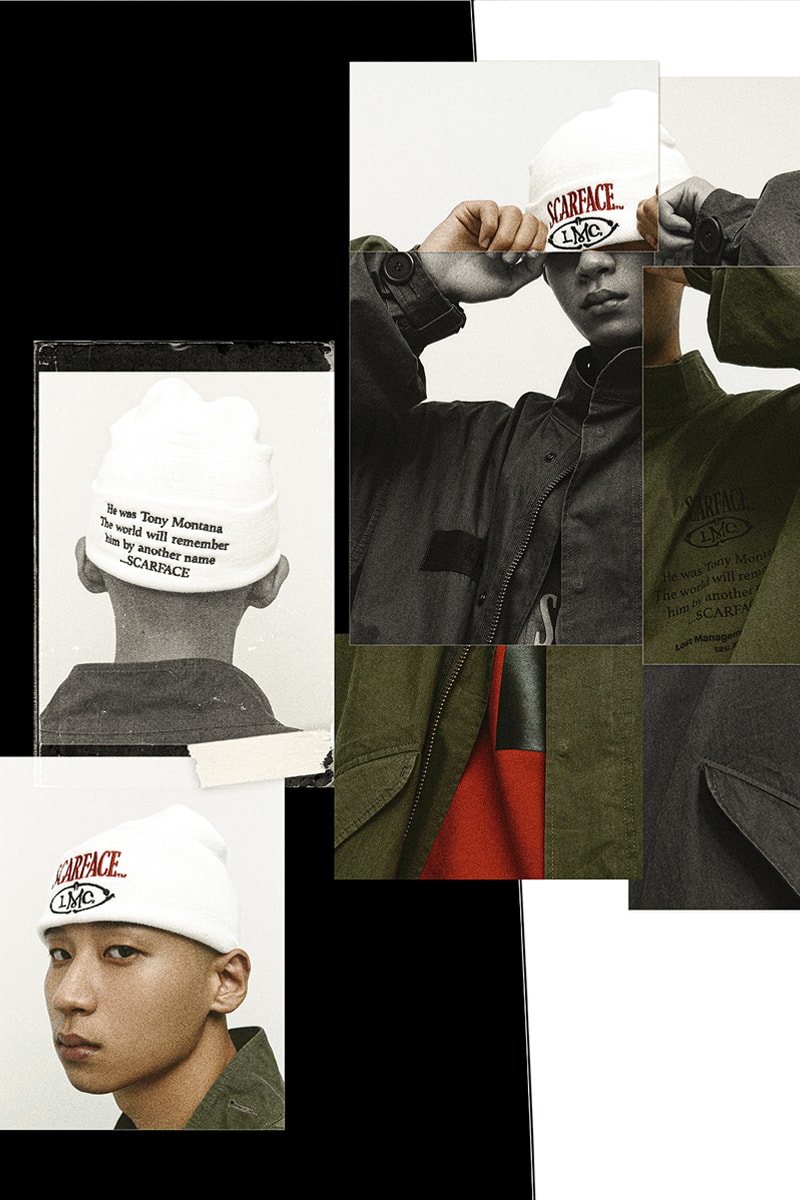 lost management cities LMC film movie scarface collaboration collection al pacino tony montana 26 items outwear knitwear hoodies sweaters jeans release info November 19