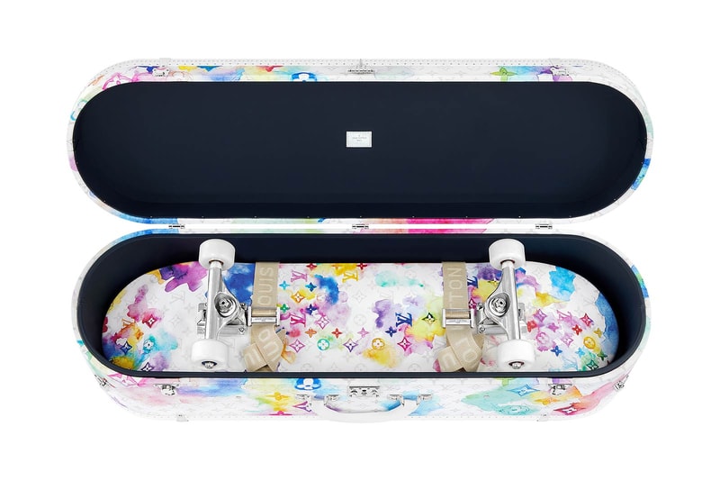 Louis Vuitton Skateboard Trunk Closer Look virgil abloh luxury sports skate decks fashion monogram trunks 
