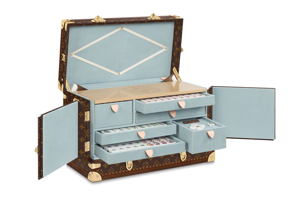 Louis Vuitton Vanity Mahjong Set, Jenners Walnut Vanity Table