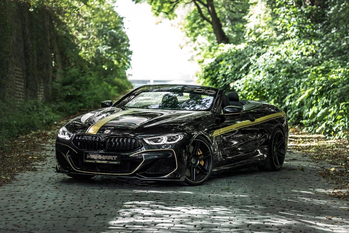 BMW M850i MANHART MH8 700 Cabriolet Convertible 4.4-Liter Bi-Turbo V8 Luxury German GT Car Tuned Customized First Look