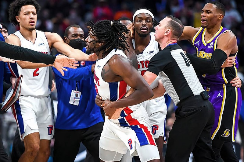 Isaiah Stewart Claims LeBron James Purposely Elbowed Him in the Face nba los angeles lakers detroit pistons altercation fight