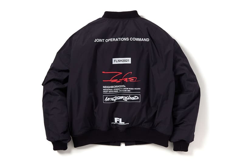 neighborhood futura laboratories collaboration collection pointman incense chamber gore tex infinium marmot pullover hoodie t shirt dad cap ma-1 chair camo e cot e hanger ep field office sk8thing ce release info