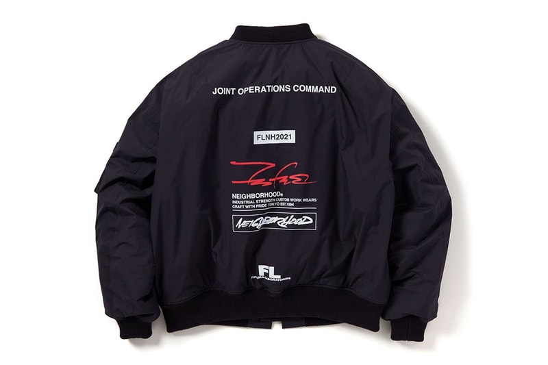 neighborhood futura laboratories collaboration collection pointman incense chamber gore tex infinium marmot pullover hoodie t shirt dad cap ma-1 chair camo e cot e hanger ep field office sk8thing ce release info