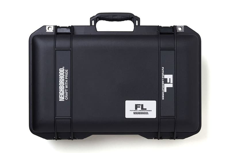 neighborhood futura laboratories collaboration collection pointman incense chamber gore tex infinium marmot pullover hoodie t shirt dad cap ma-1 chair camo e cot e hanger ep field office sk8thing ce release info