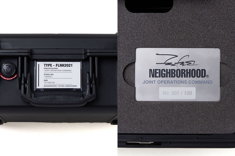 neighborhood futura laboratories collaboration collection pointman incense chamber gore tex infinium marmot pullover hoodie t shirt dad cap ma-1 chair camo e cot e hanger ep field office sk8thing ce release info