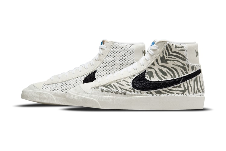 This Tear-Away Nike Blazer Mid '77 Vintage Conceals Wild Zebra Patterns